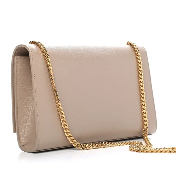 YSL Kate Medium Grain Beige Leather Gold Chain Bag - Picture 2 of 12